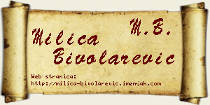 Milica Bivolarević vizit kartica
